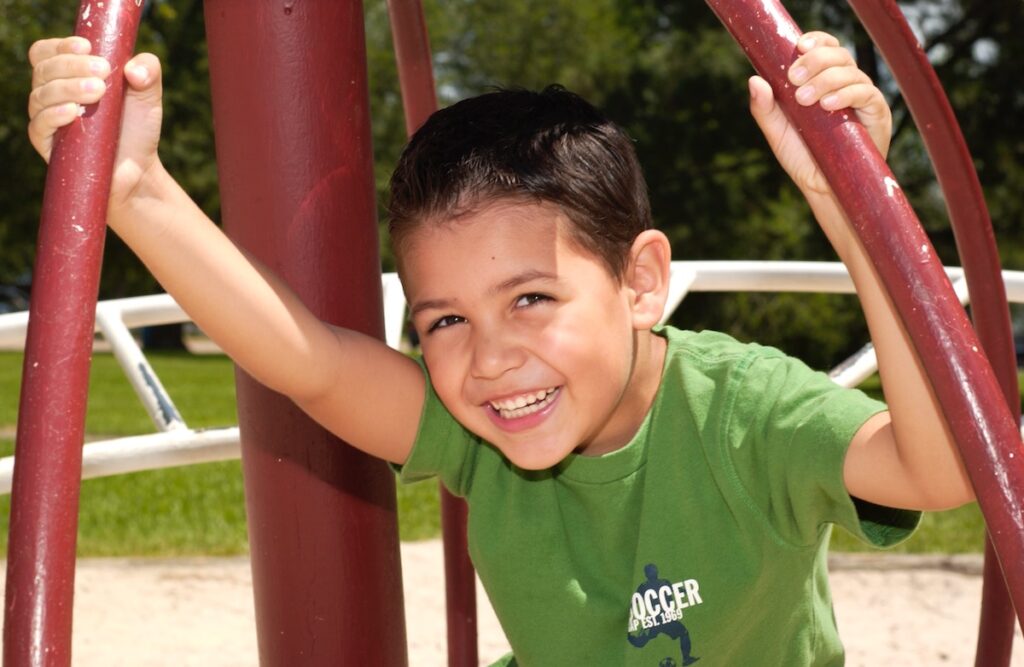 Boy in playground